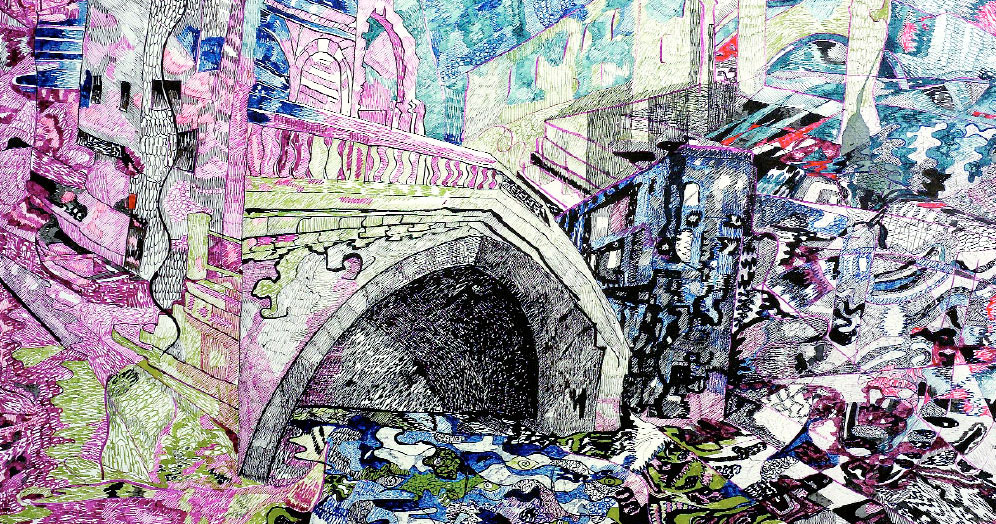Venezia Copertina catalogo mostra pittorica tenutasi a Venezia dell'artista Valeria D'Arbela